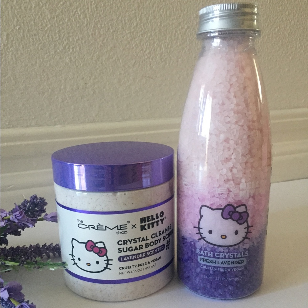 🎉Host Pick! 🎉 Hello Kitty x The Creme Shop Bath Bombs Crystals Scrub bundle - Picture 3 of 13